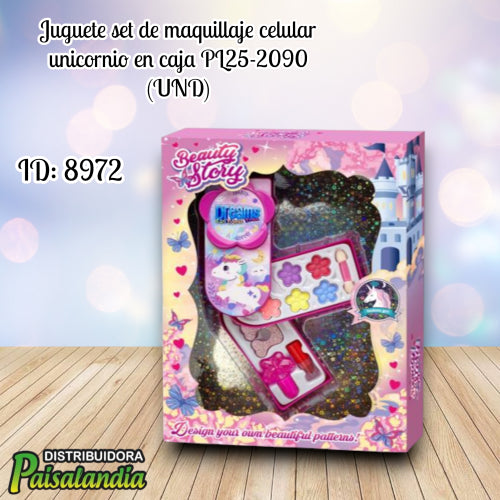 Juguete set de maquillaje celular unicornio en caja PL25-2090 (UND)