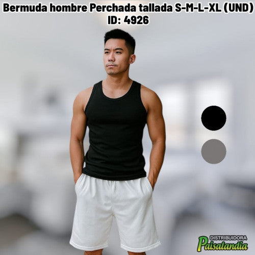 Bermuda hombre Perchada tallada S-M-L-XL (UND)