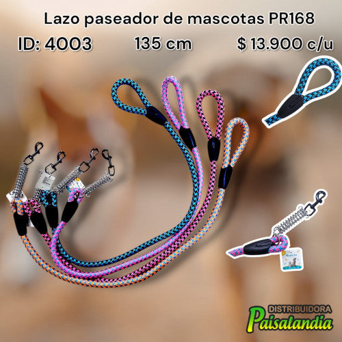 Lazo paseador de mascotas PR168 (UND)