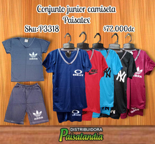 Conjunto junior camiseta paisatex