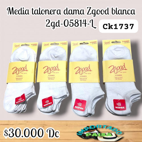 Media talonera dama Zgood blanca 2GD-05814-L