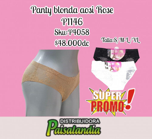 Panty blonda aosis rose p1146