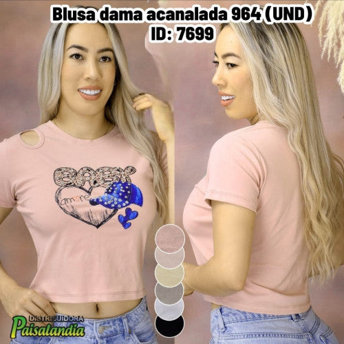 Blusa dama acanalada 964-3 (UND)