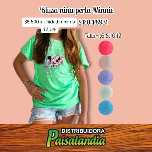 Blusa niña perla minnie (UND)