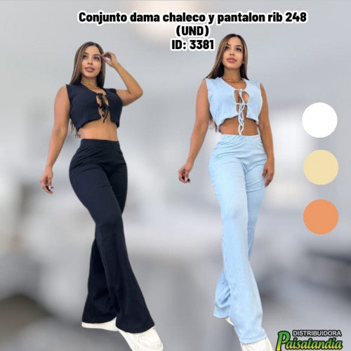 set chaleco pantalon rib 248 (UND)