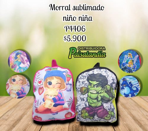 Morral sublimado niño niña