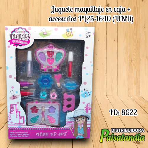 Juguete maquillaje en caja + accesorios PL25-1640 (UND)