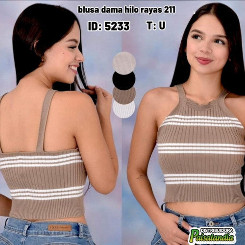 Blusa dama hilo rayas TOP-211 (UND)