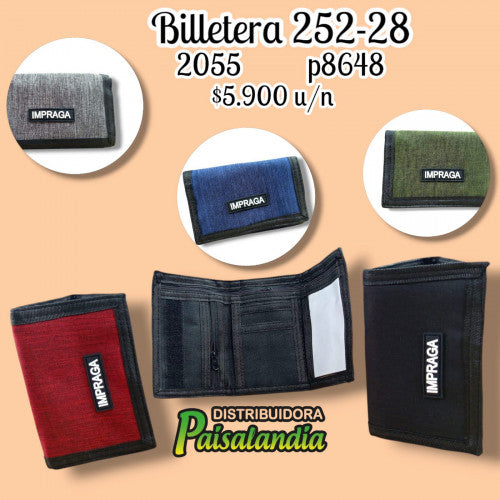 Billetera colores surtidos 252-28 (UND)