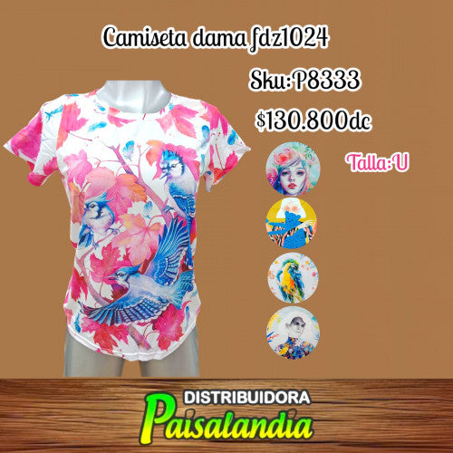 Camiseta dama sublimada fdz1024