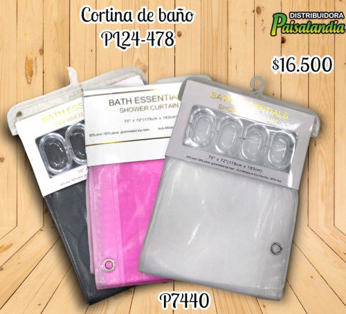 Cortina de baño plastica fondo entero PL24-478