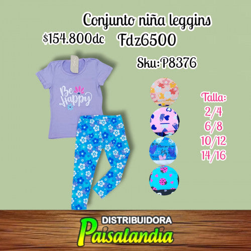 Conjunto de niña leggins fdz6500