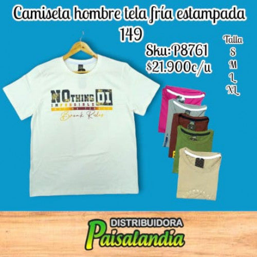 Camiseta adulto tela fria estampada 0149 (UND)
