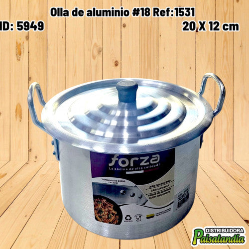 Olla de aluminio #18 Ref:1531 (UND)