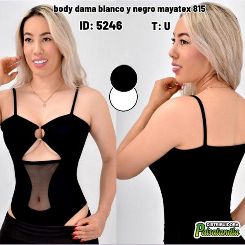 body dama blanco y negro mayatex 815 (UND)