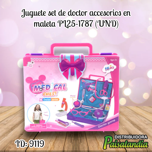 Juguete set de doctor accesorios en maleta PL25-1787 (UND)