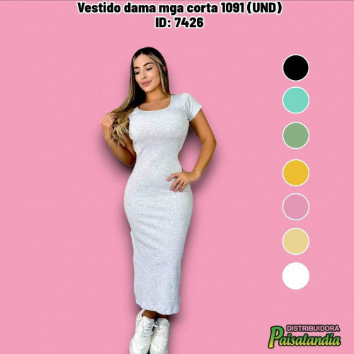 Vestido dama mga corta 1091 (UND)