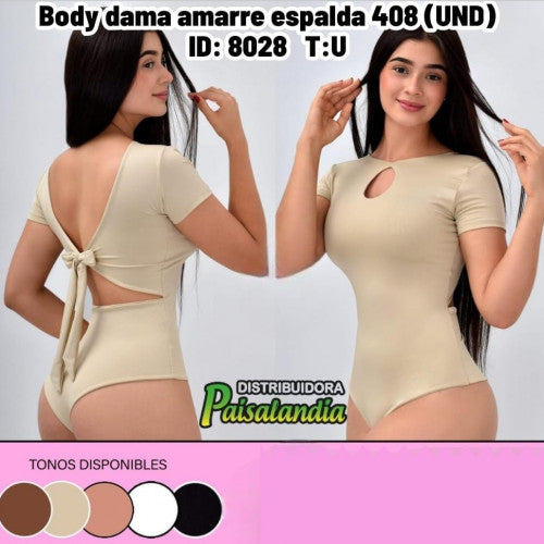 Body dama amarre espalda 408 (UND)