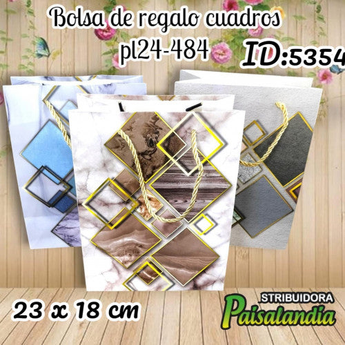 Bolsa de regalo cuadros PL24-484 (DC)