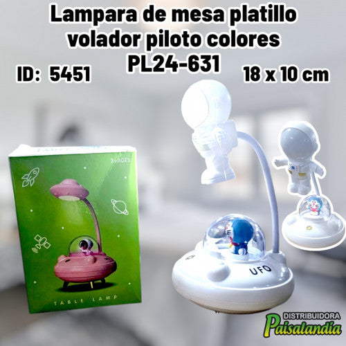 Lampara de mesa platillo volador piloto colores PL24-631 (UND)