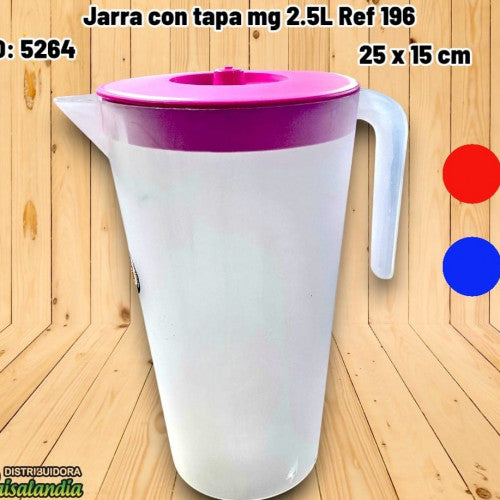 Jarra con tapa mg 2.5L Ref 196 (UND)