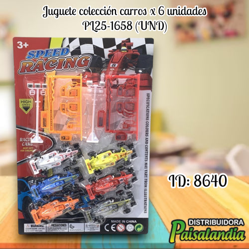 Juguete colección carros x 6 unidades PL25-1658 (UND)