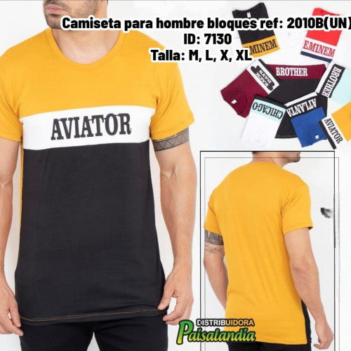 Camiseta para hombre bloques ref: 2010B(UN)