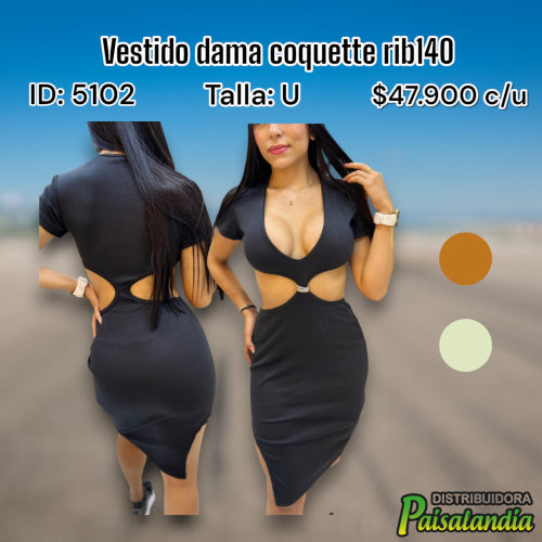Vestido dama coquette rib140 (UND)