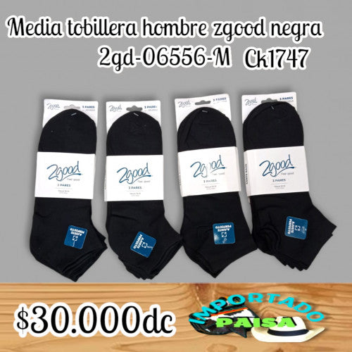 Media tobillera hombre Zgood negra 2GD-06556-M