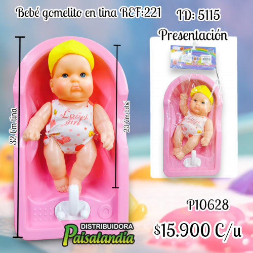 Bebé gomelito en tina REF:221 (UND)