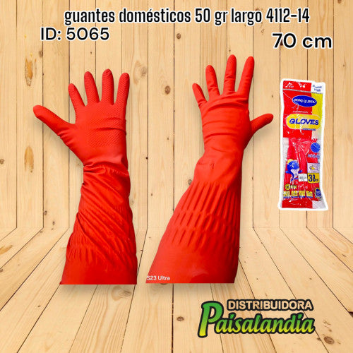 guantes domésticos 50 gr largo 4112-14 (UND)