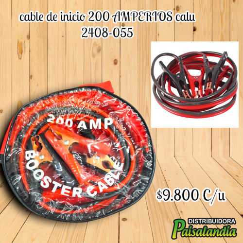 Cable de inicio 200 AMPERIOS con estuche calu 2408-055 (UND)