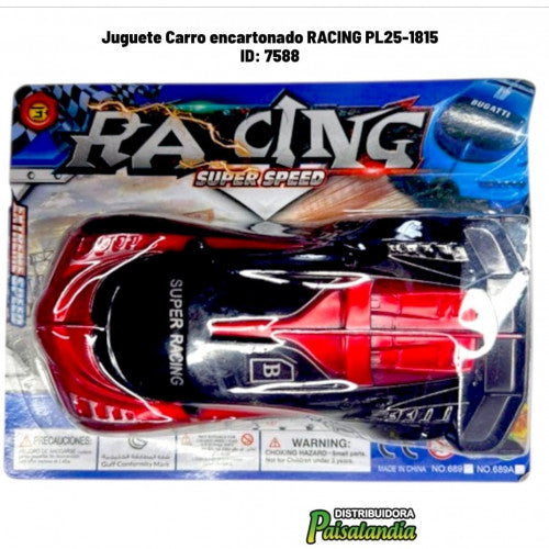 Juguete Carro encartonado RACING PL25-1815 (UND)