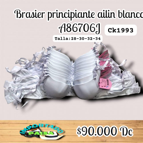 Brasier principiante blanco Ailin A86706J