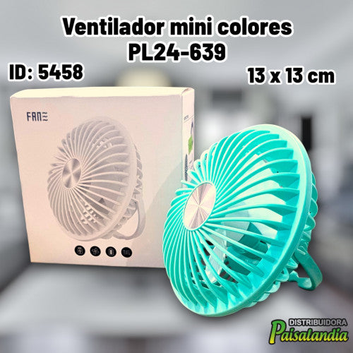 Ventilador mini colores PL24-639 (UND)
