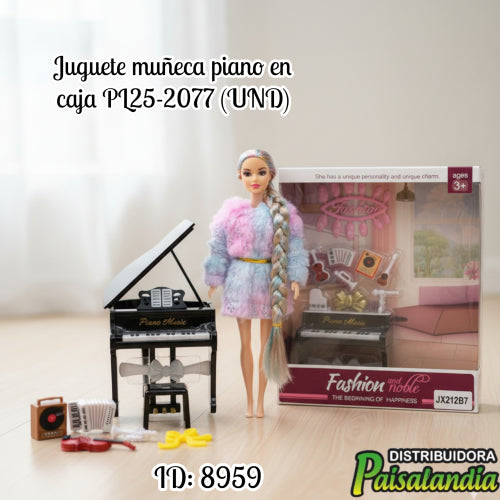 Juguete muñeca piano en caja PL25-2077 (UND)