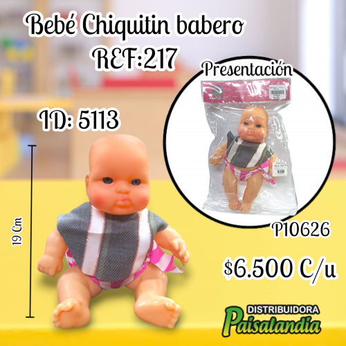Bebé Chiquitin babero REF:217 (UND)