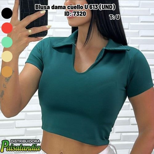 Blusa dama cuello U 613 (UND)