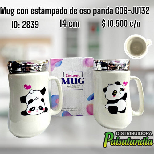 Mug con estampado de oso panda COS-JU132 (UND)