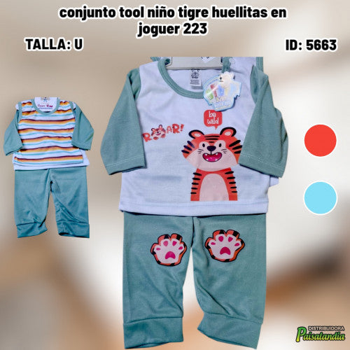 conjunto tool niño tigre huellitas en joguer 223 (UND)
