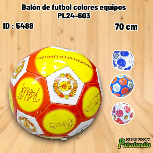Balón de futbol colores equipos PL24-603 (UND)