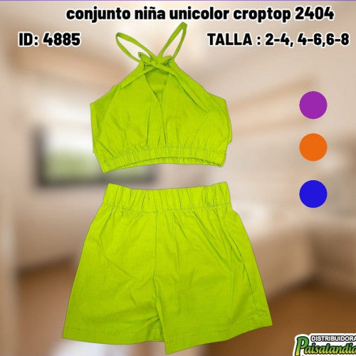 conjunto niña unicolor croptop 2404 (UND)