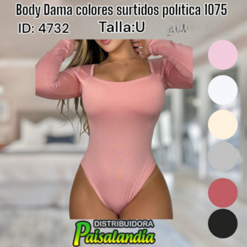 Body dama colores surtidos polilicra 1075 (UND)