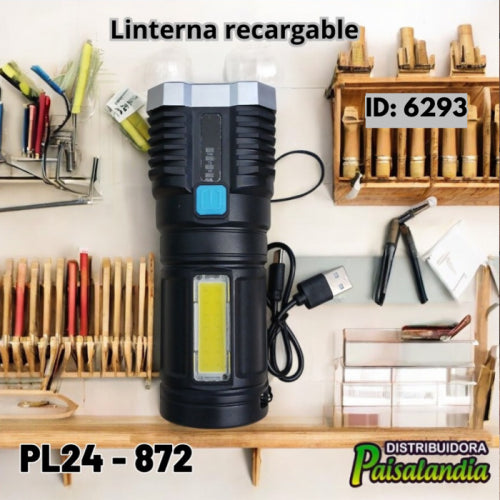 Linterna recargable PL24-872 15x6 cm (UND)