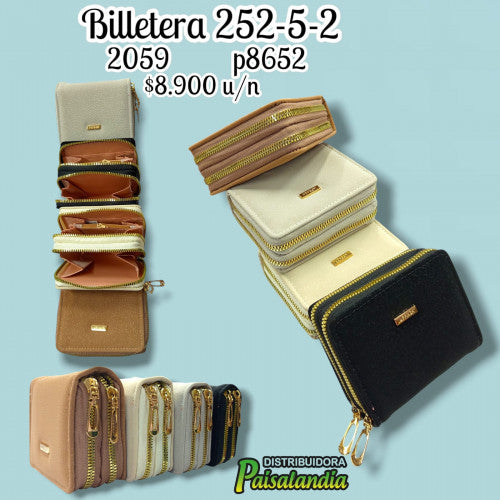 Billetera monedera colores surtidos 252-5-2 (UND)