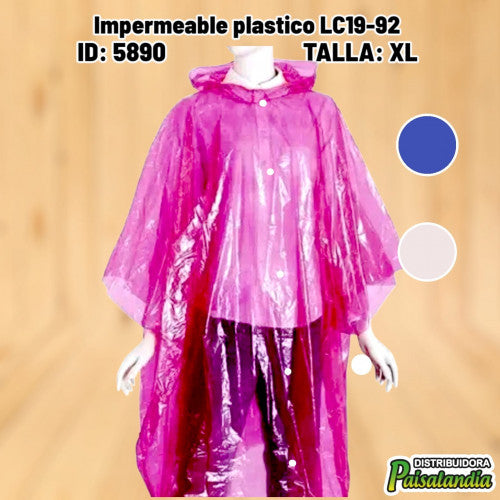 Impermeable plastico LC19-92 (UND)