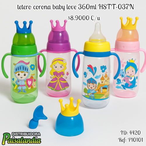Tetero corona Baby Love 360 ml HSTT-037 (UND)