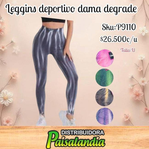 leggins deportivo dama degrade (UND)
