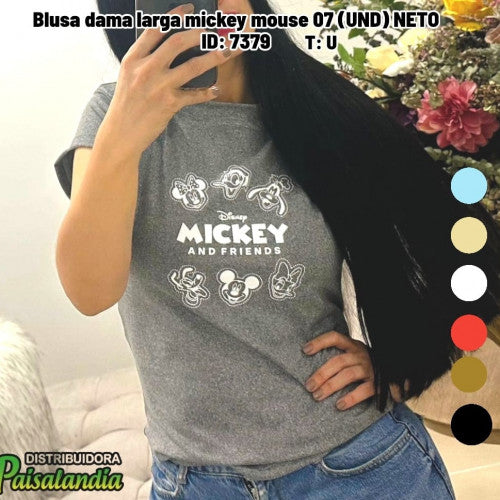 Blusa dama larga mickey mouse 07 (UND) NETO