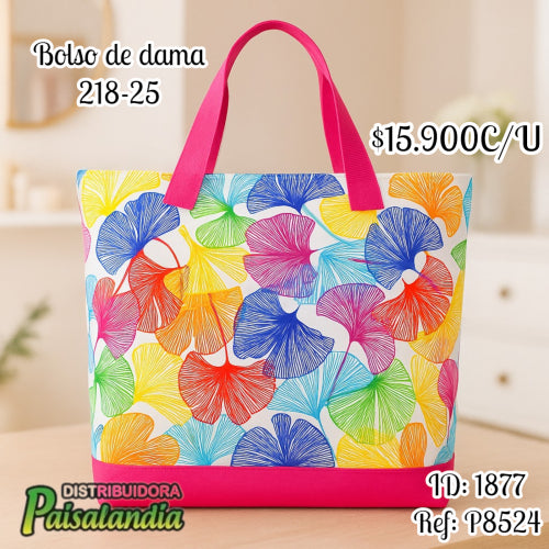 Bolso de dama estampado Florez 218-25 (UND)